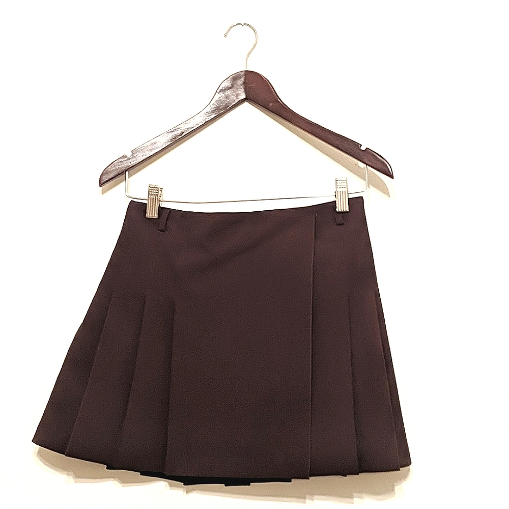 Vintage skater two button skirt in brown